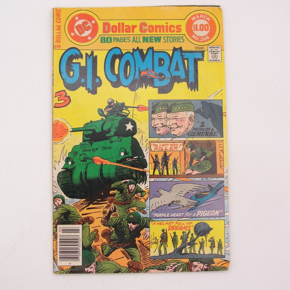 G.I. Combat #206 DC Comics 1978 Haunted Tank Joe Kubert Cover Bronze Age War